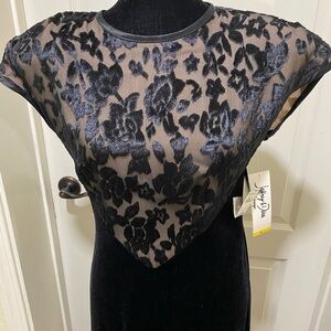 Long evening collection. Velvet & embossed bodice